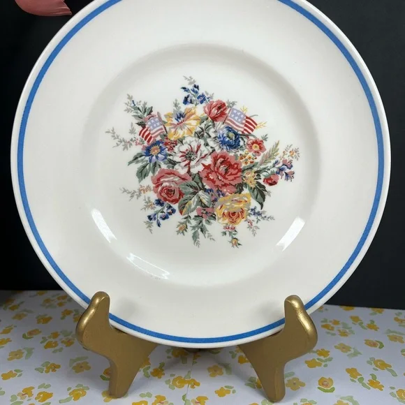 🛑SOLD🛑 VINTAGE RALPH LAUREN Plates 8”By Wedgewood Dylan’s Grove(Set Of 4 Salad - Picture 3 of 17
